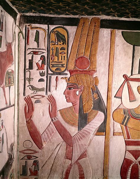 Tomb Painting Of Nefertari Painting by Brian Brake - Pixels