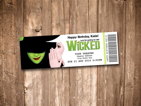 Wicked Ticket Printable