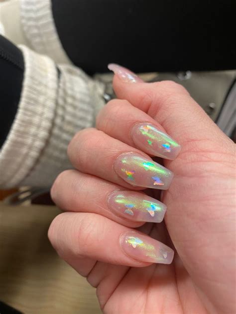 Butterfly nails | Holographic nail designs, Holographic nails ...