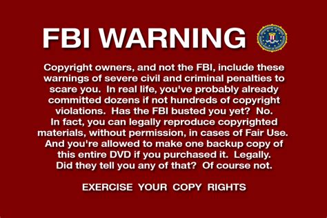 FBI warning | MyConfinedSpace