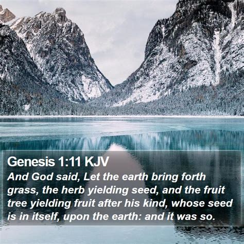 Genesis 1:11 KJV Bible Verse Images