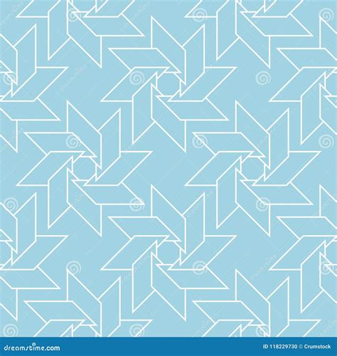 Geometric Ornament. Navy Blue and White Seamless Pattern Stock Vector ...