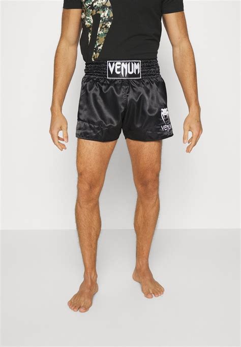 Venum MUAY THAI SHORTS CLASSIC - Spordišortsid - black/white/must - Zalando.ee