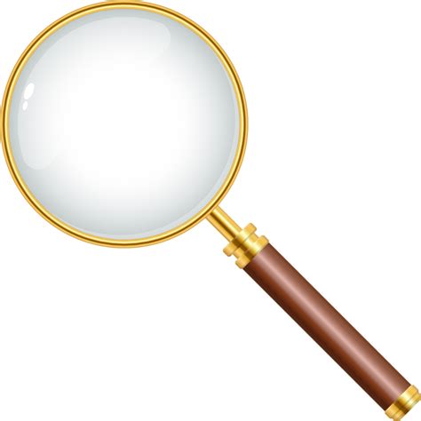 Realistic magnifying glass clip art | Magnifying glass, Gold magnifying ...