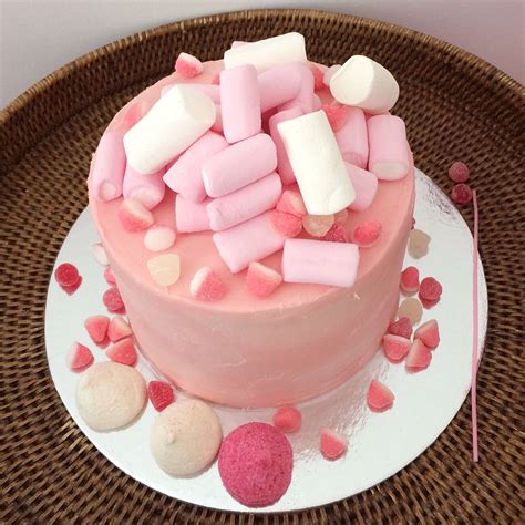 Cake with marshmallows by sugar kids & cakes Marshmallows, Birthday ...