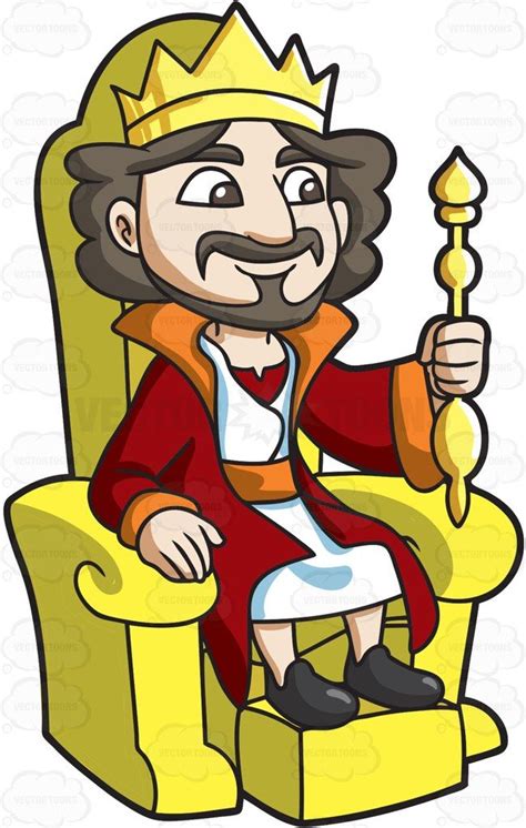 A King Sitting On His Throne | Cartoon clip art, Animal drawings, Cartoon