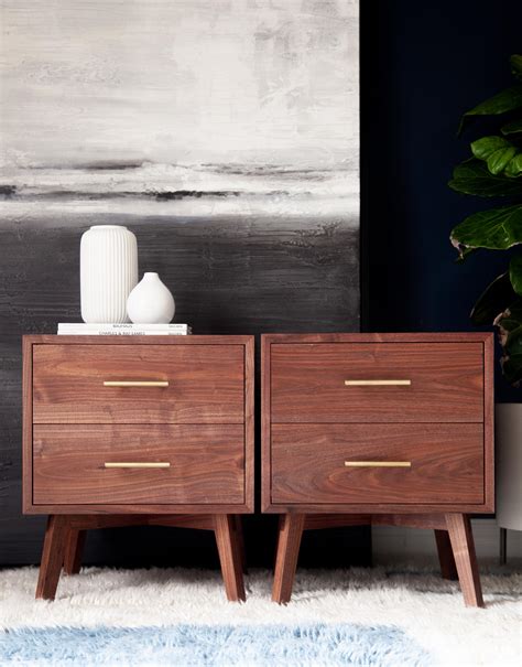 Handmade Walnut Nightstands. One of my favorite pieces I have made. : r/Mid_Century