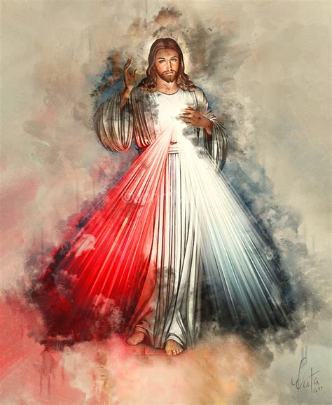 Divine Mercy Watercolor Wall Art Print from the ORIGINAL - CATHOLIC ...