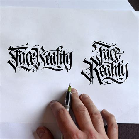 Tattoo lettering gothic design calligraphy piece | Tattoo lettering ...