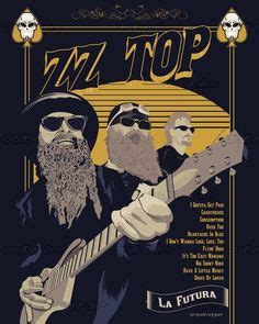 ZZ Top Poster by Korma soup on CreativeAllies.com Band Posters, Music ...