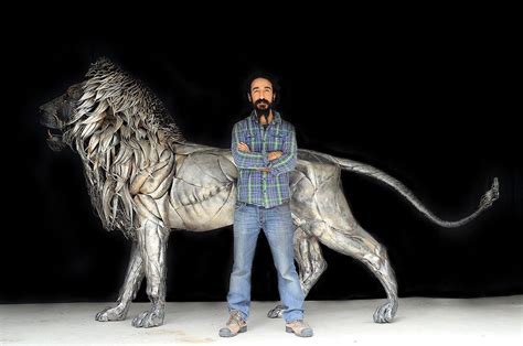 METAL LION SCULPTURE BY SeLCUK YILMAZ by selcukk on deviantART | Lion sculpture, Scrap metal art ...