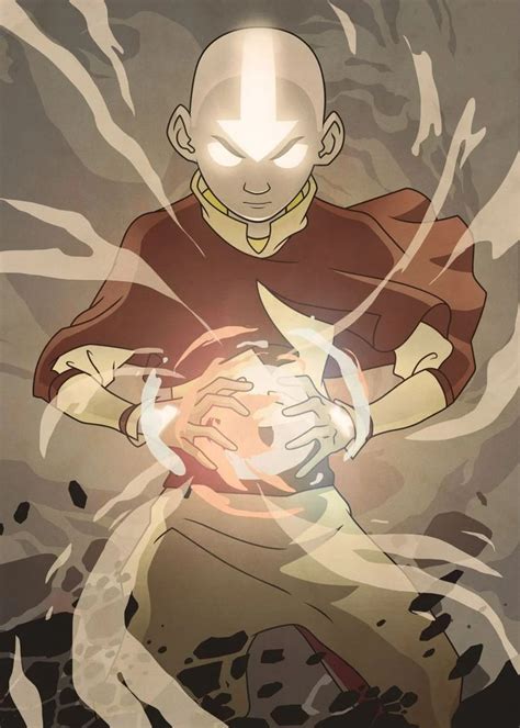 'Aang Elements' Poster, picture, metal print, paint by Avatar: The Last Airbender | Displate ...