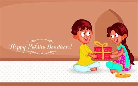 Happy Raksha Bandhan Greeting Card in Cartoon - Allpicts | Happy raksha bandhan wishes, Raksha ...