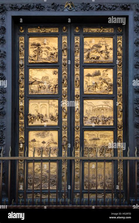 The East doors, or Gates of Paradise, by Lorenzo Ghiberti on the Stock ...