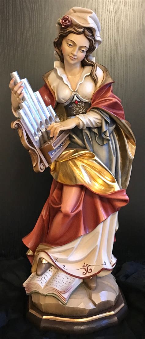 Saint Cecilia Statue – Italian Wood Carvings