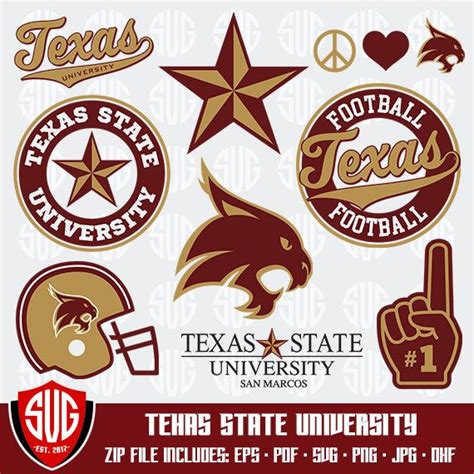 texas state university decals and stickers