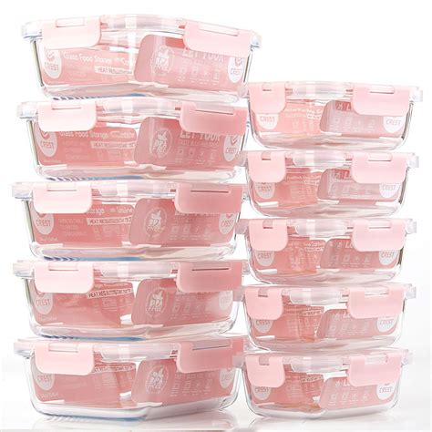 Buy [10 Pack] Glass Meal Prep Containers, Food Storage Containers with Lids Airtight, Glass ...