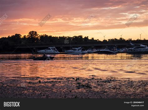 Sunset On River Boat Image & Photo (Free Trial) | Bigstock