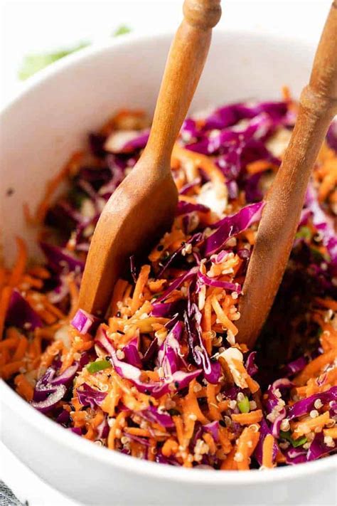 Healthy Carrot Slaw Recipe with Sesame Dressing - Simply Quinoa