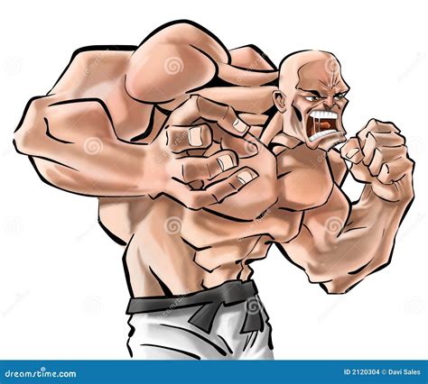 A fighter stock illustration. Illustration of exercise - 2120304