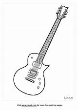 Guitar Electric Coloring Pages Bass Drawing Drawings Kids Color Easy  sketch template