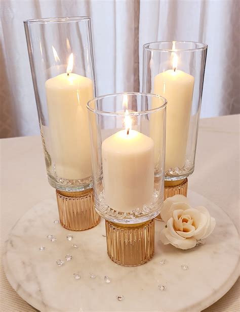 Three Piece Rose Gold Candle Holders Without the | Etsy