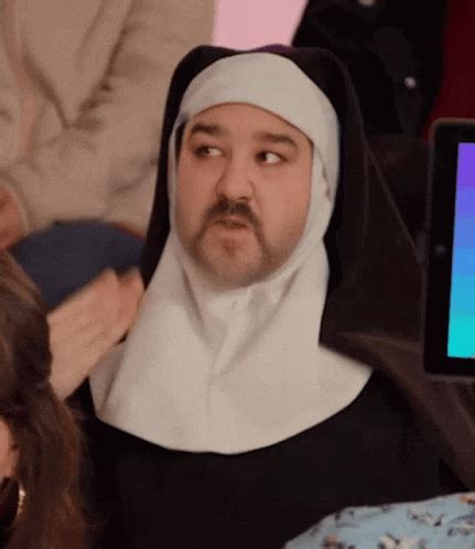 Mustache Nun GIF - Mustache Nun Marc - Discover & Share GIFs