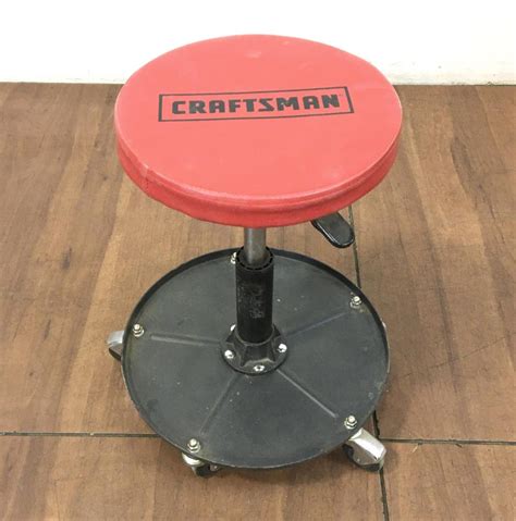 Lot - Craftsman Adjustable Shop Stool On Casters