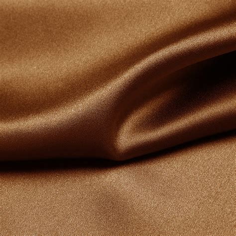 Pure Color Silk Light Brown Charmeuse Fabric-100% Pure Cotton Solid Fabric, Silky Soft Ultra ...