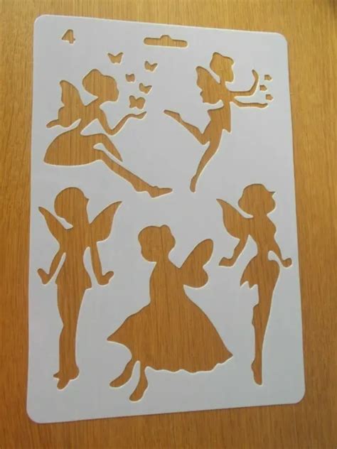 FAIRY PATTERN TEMPLATE Plastic Layering Stencils Painting Scrap Writing Cards £2.89 - PicClick UK