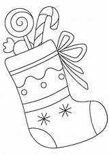 Christmas Stocking Coloring Pages For Kids  Navidad Preescolar sketch template