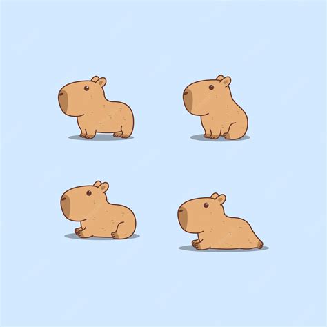 Premium Vector | Cute capybara cartoon vector illustration