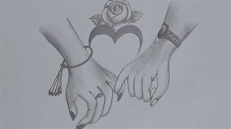 Romantic Couple Holding Hands pencil sketch | How to draw Holding Hands|... | Sketches, Easy ...