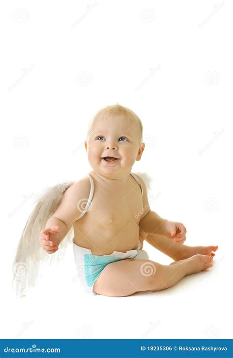 Angel baby stock photo. Image of angel, look, beauty - 18235306