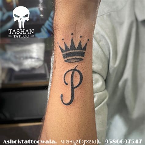 P Latter Tattoo in 2022 | Tattoo lettering, Name tattoo on hand, Tattoos