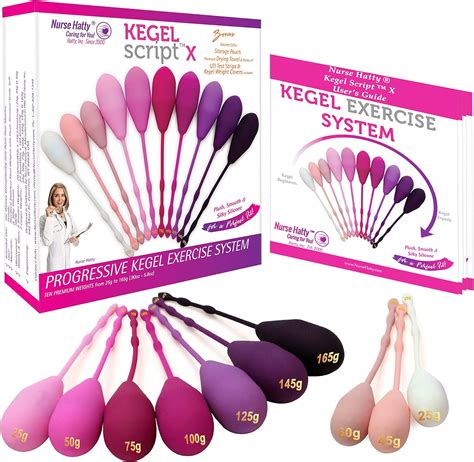 Nurse Hatty? Kegel Exercise Weights - Set of 10 Premium Silicone Vaginal Kegel Balls - Dr ...