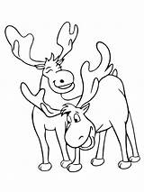 Moose coloring pages sketch template