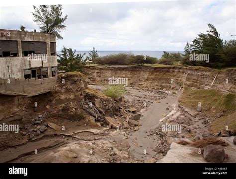 Montserrat. Plymouth after Volcano eruption Stock Photo - Alamy