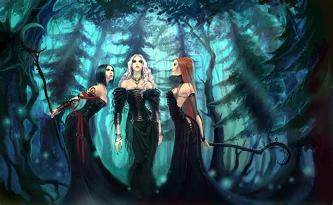 Download Staff Dark Forest Fantasy Witch HD Wallpaper by Anna Pazyniuk