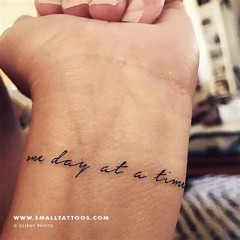 One Day At A Time Temporary Tattoo (Set of 3) – Small Tattoos Tattoos ...