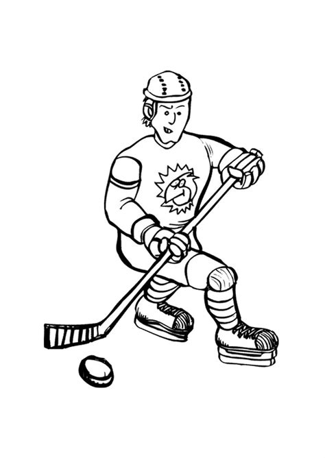 Types Of Sports Coloring Pages For Kids: Hockey Sports Coloring Pages