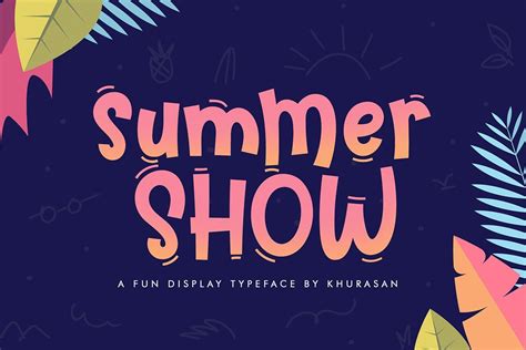 Summer Show | Summer font, Font bundles, Summer