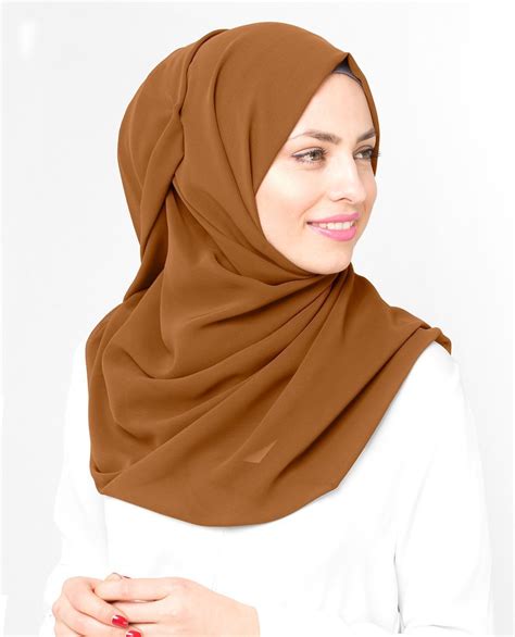 Pumpkin Spice Georgette Hijab Scarf - MeHijabi.com