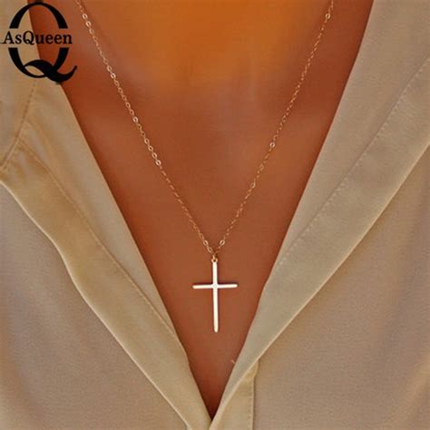 Small-Gold-Cross-Pendant-Necklace-Women-Girl-Kids-Mini-Charm-Pendant ...