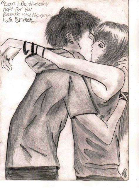 how to draw anime emo couples - Google Search | Drawing | Couple drawings, Emo couples, Love ...