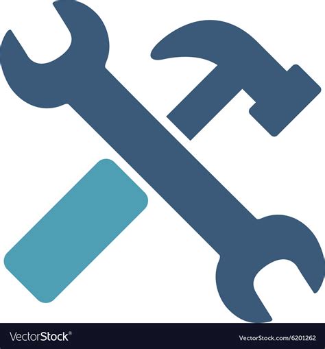 Hammer and wrench icon Royalty Free Vector Image