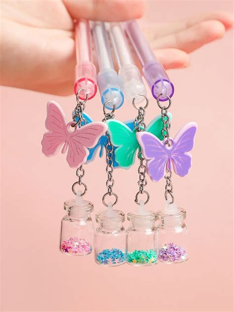 3pcs Butterfly Design Random Gel Pen in 2024 | Gel pens, Cute pens, Cute stationary school supplies