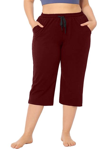 Sexy Dance Plus Size Capris Pants for Women Casual Lounge Pants High Waist Palazzo Pant Summer ...