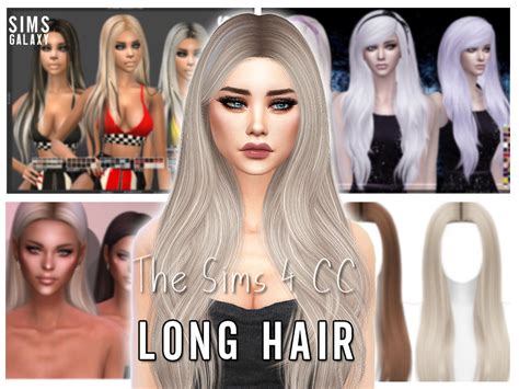 Sims 4 Long CC Hair Collection This time we... - Sims Galaxy