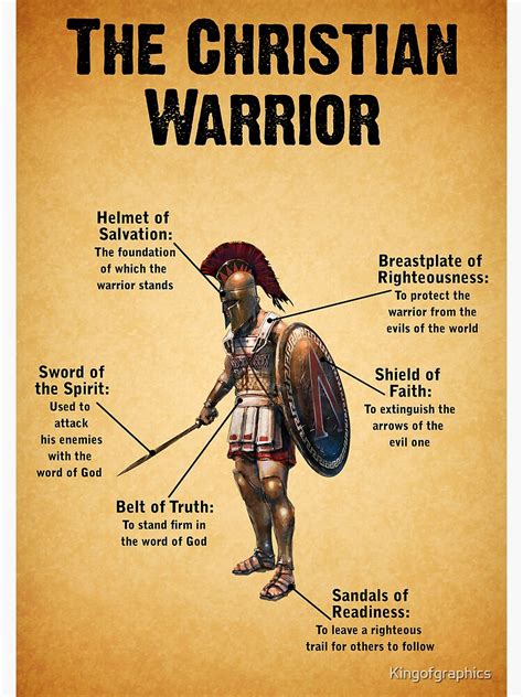 "The Christian Warrior" Poster by Kingofgraphics | Redbubble